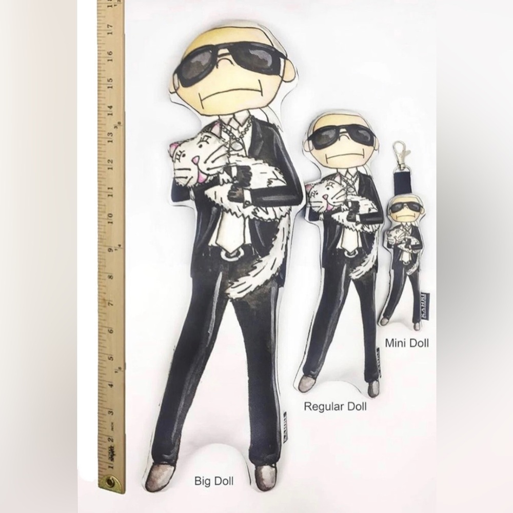 Kahri by Kahrianne Kerr Little Karl Lagerfield plush designer doll Keychain